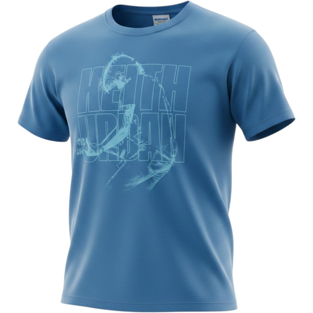 Keith Urban Comfort Colors Graphic T-Shirt Mens Medium Blue Country Music Tour